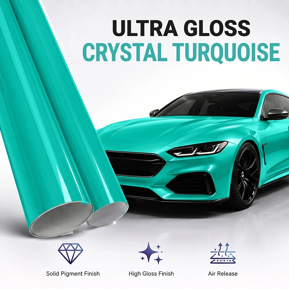 Виниловая Пленка Crystal Turquoise Для Декора Кузова Автомобиля С Эффектом Изменения Цвета, 50x200cm