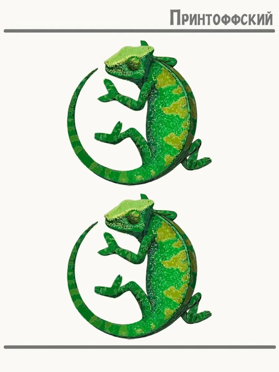 2-е (Две) Термонаклейки ящерица