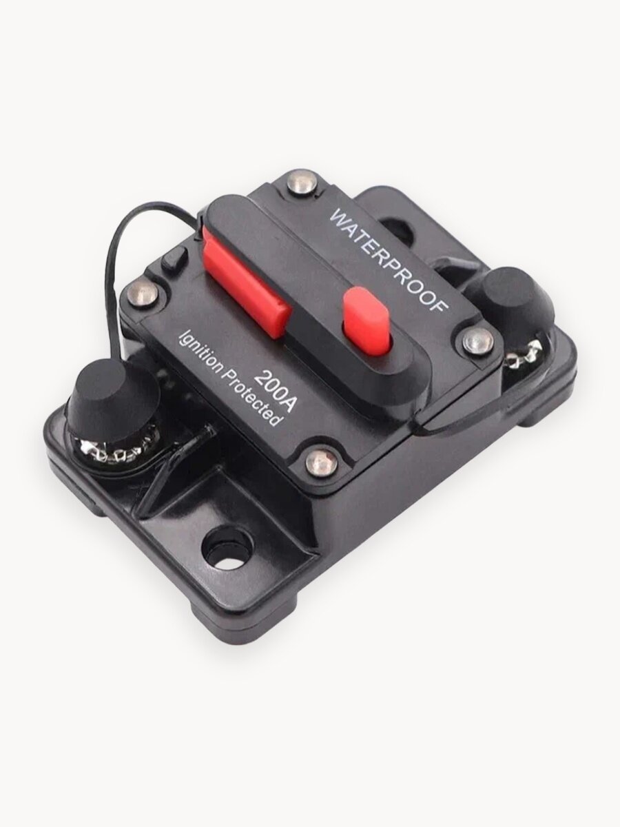 Автоматический предохранитель для автомобиля, снегохода, лодки, мототехники 200A, 12-48 В, выключатель массы лебедки