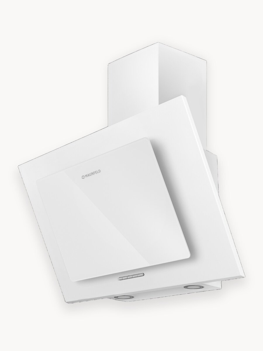 Вытяжка кухонная MAUNFELD Tower A 50 белый, наклонная, каминная, 3 скорости, 50 см