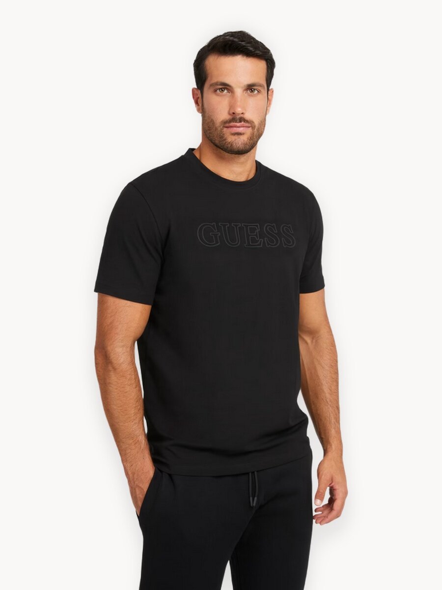 Футболка GUESS SS Alphy T-shirt, размер S, черный