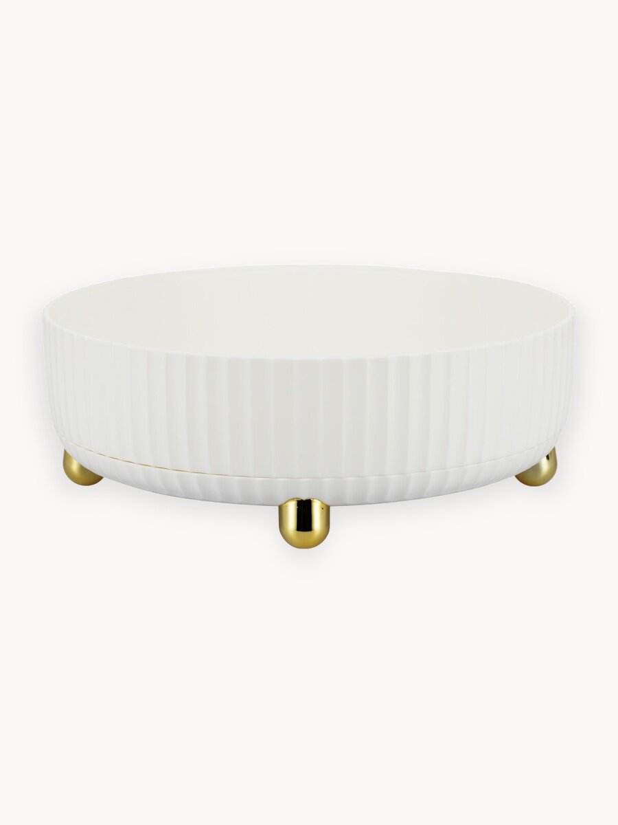 Поднос вращающийся Regent inox 22 см, органайзер для косметики, подставка для специй