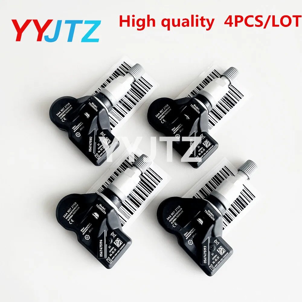 Датчик давления в шинах 3AA907275, 4 шт, для VW Tiguan, VW CC, Passat CC, датчик TPMS 433 МГц, 3AA907275B, 3AA907275D