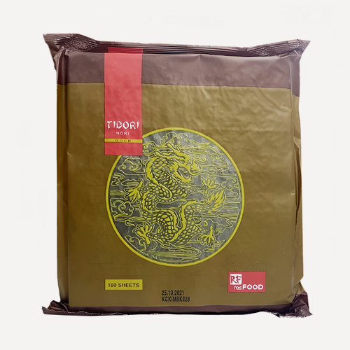 Изображение товара Водоросли Tidori Nori Gold, для суши, супов, азиатских блюд, 230г, 100 листьев