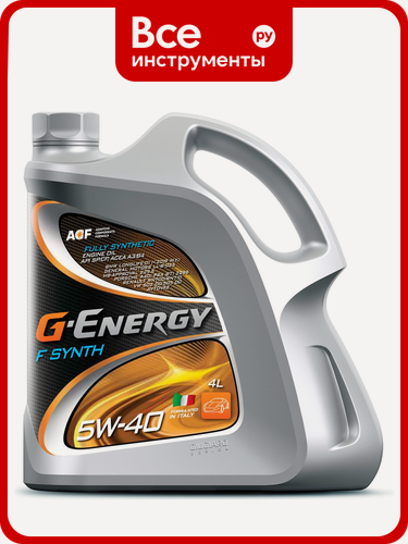 Изображение товара Моторное масло G-ENERGY f synth 5w-40 5 Вт масло для дизельных автомобилей соответствует