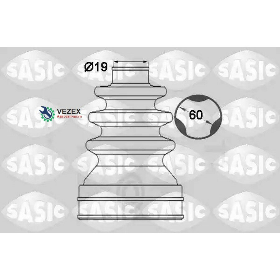 SASIC 1904032 пыльник шруса внутренний!\ Renault Scenic II 03-09