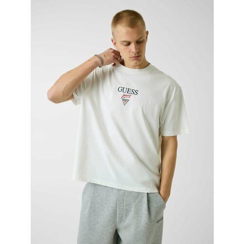 фото Футболка guess jeans, размер l, белый