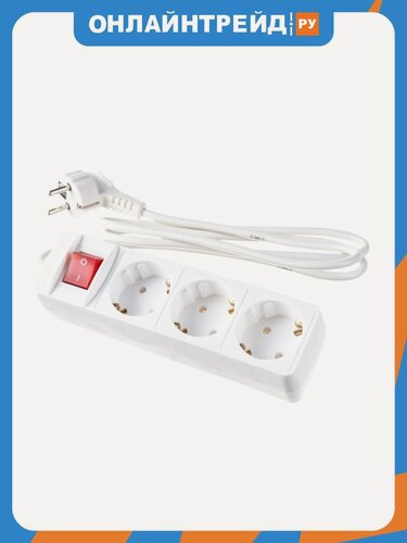 Изображение товара Удлинитель Союз 3х7м с заземл. 10А IP20 2.2кВт с выкл, 481S-7307