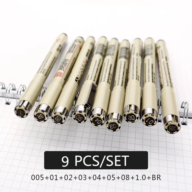 Маркеры Sakura Micron 9 PCS, 005-1.0