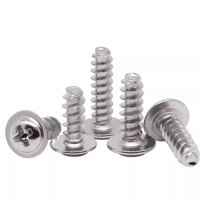 Саморезы PWB с крестообразным шлицем Phillips M1.4 M1.7 Серый, M2x6x5(200pcs), 304 stainless steel