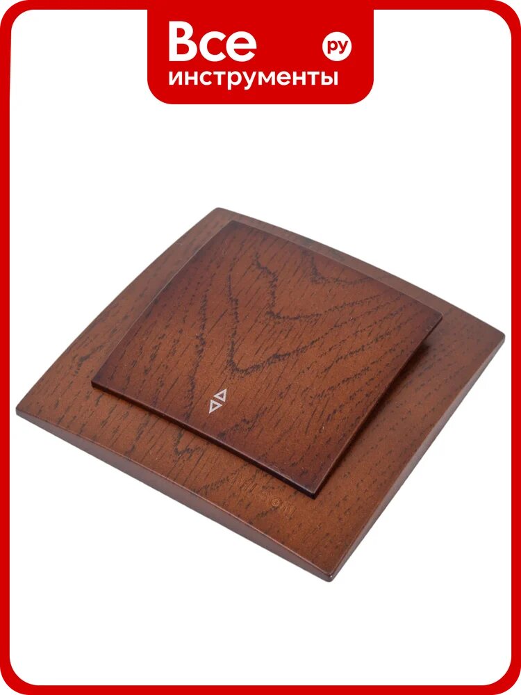 Выключатель NILSON 1СП проходной орех Touran wood 24271007
