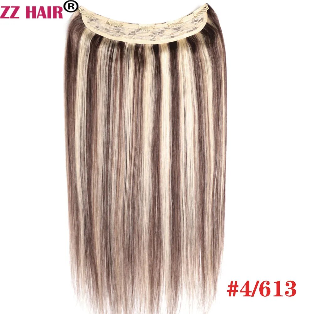 ZZHAIR Бразильские прямые волосы на клипсах 16-26 дюймов 22inches 140g, П4/613