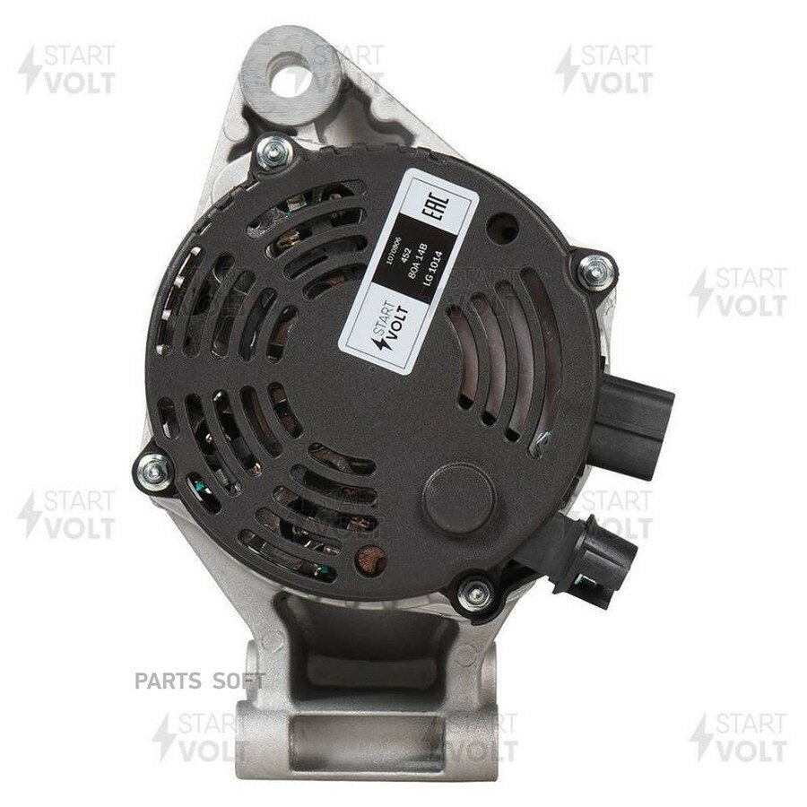 Генератор для а/м Ford Focus I 98-/Focus II 04-/Fiesta V 01- 1.4i/1.6i 80A LG 1014 от официального дистрибьютора, STARTVOLT, артикул LG1014