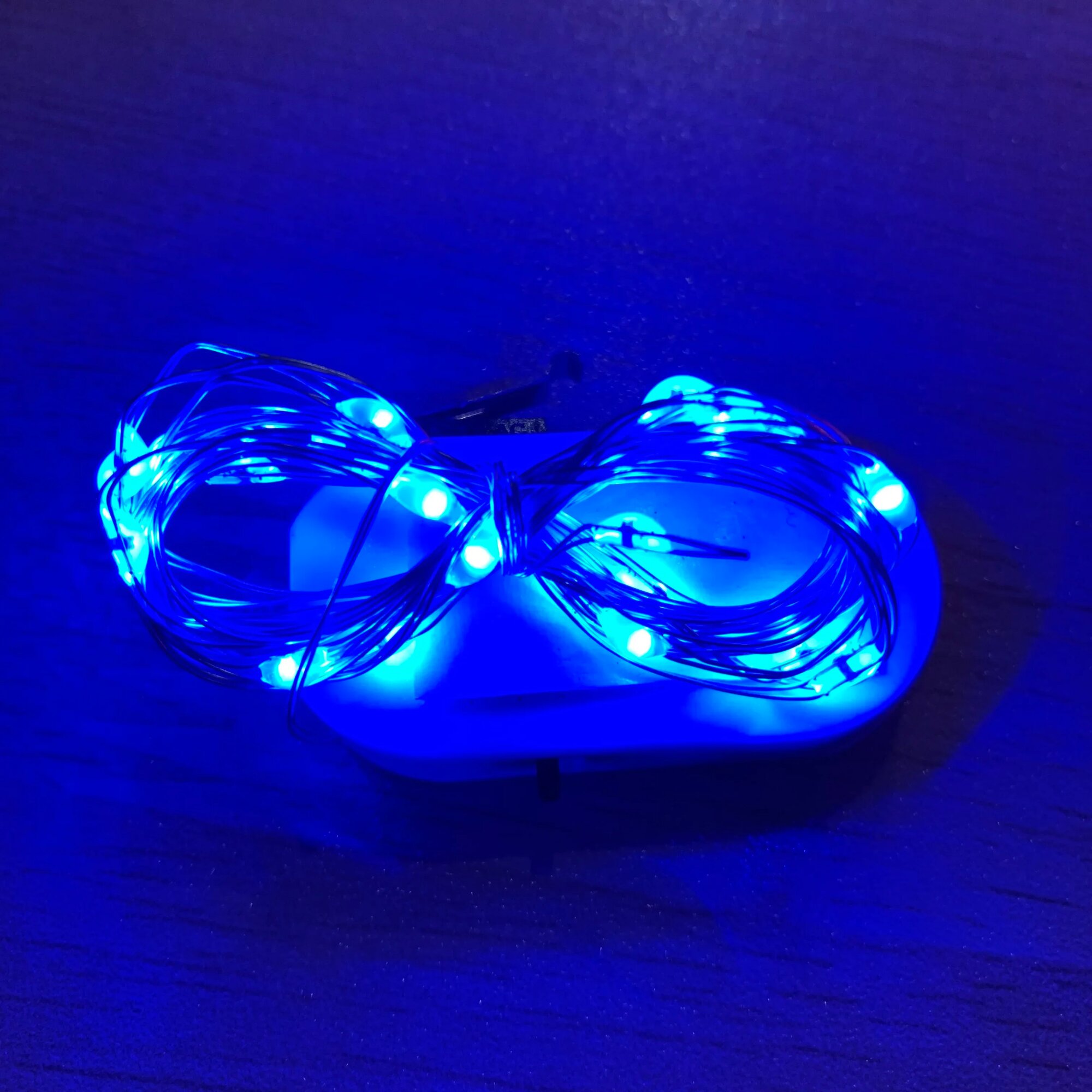Медная светодиодная гирлянда в подарочной коробке Синий, 1m 10Led, Blue