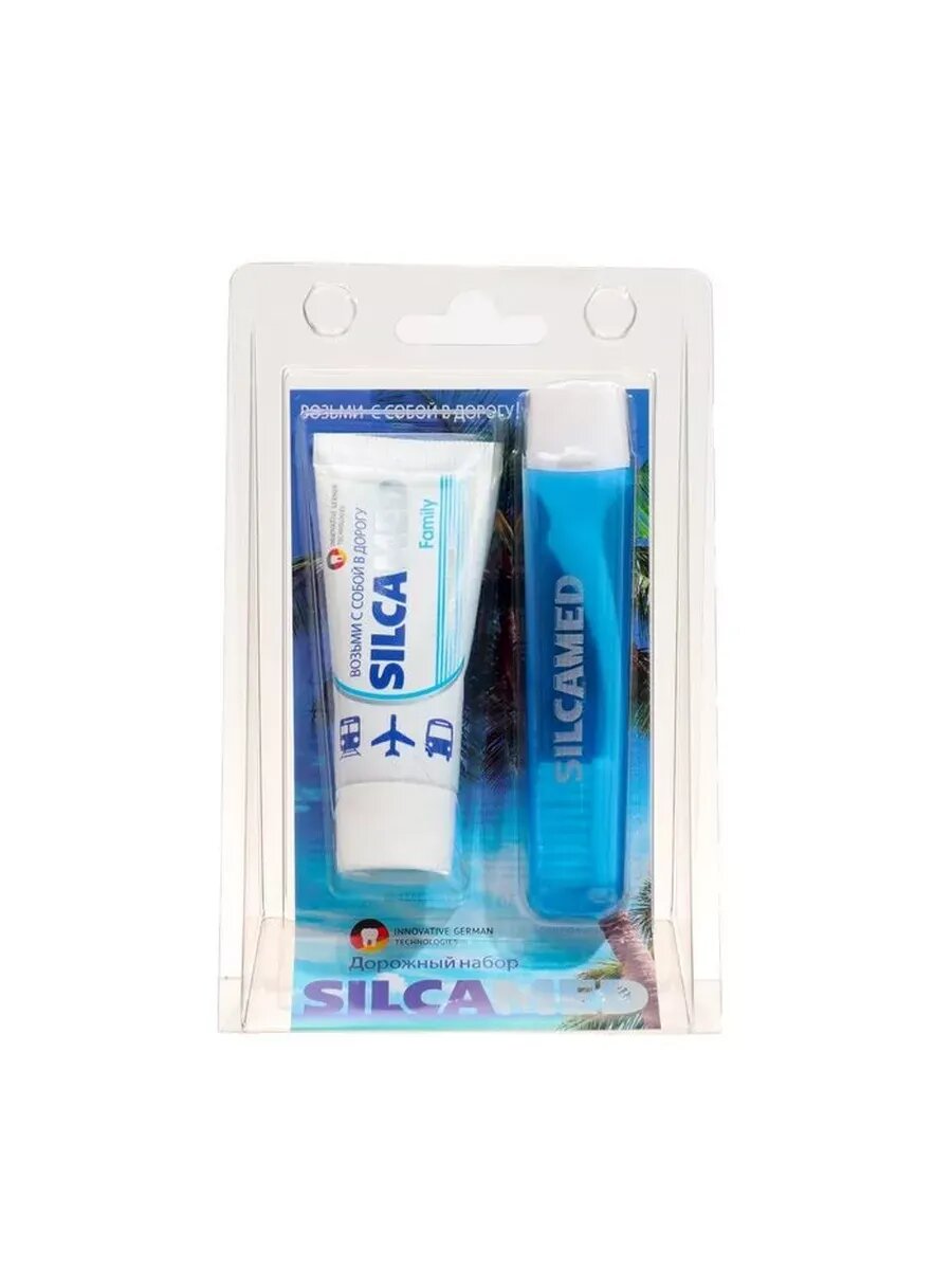 Зубная паста Silcamed family, 30 г + щётка Silcamed