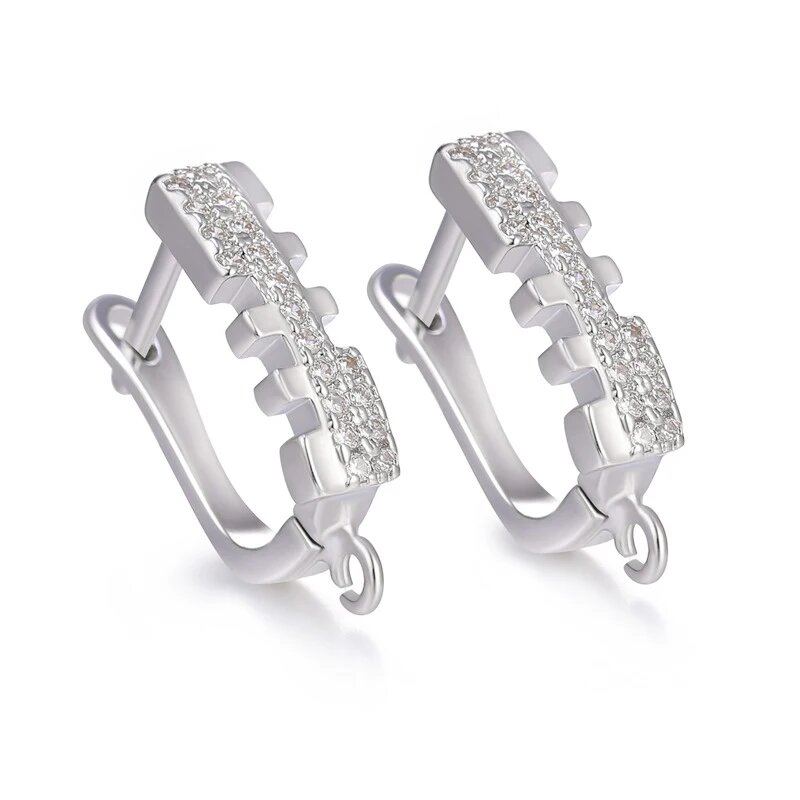 Juya Сережки-крючки для изготовления украшений 1 Pair-2 Pieces, Белый, White Gold