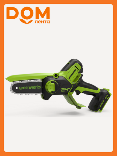 Изображение товара Цепная пила Greenworks "GD24CSMNX", бесщеточный мотор, без аккумулятора