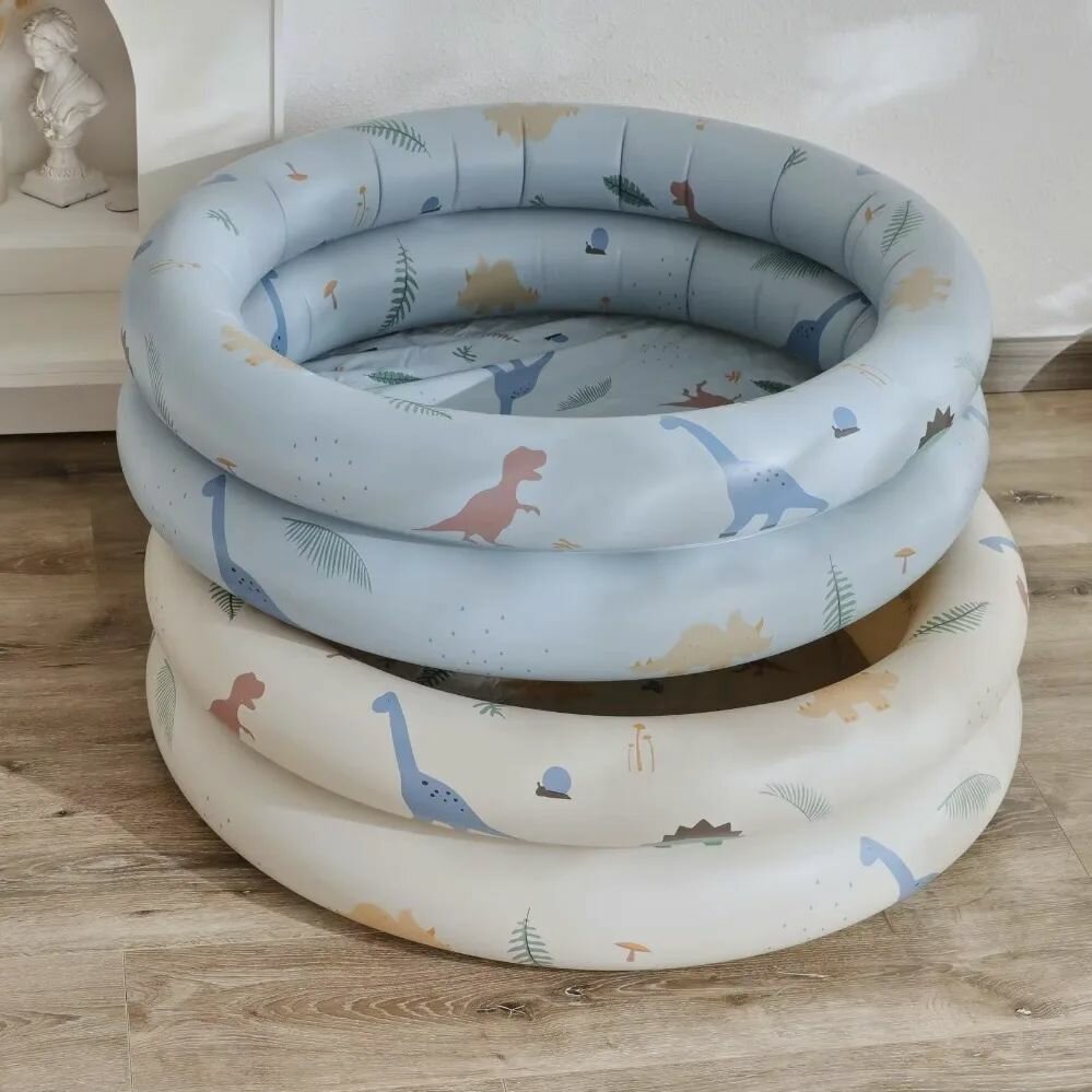 Надувной бассейн из ПВХ, детский, "Динозаврики" цветной, 90*35 см