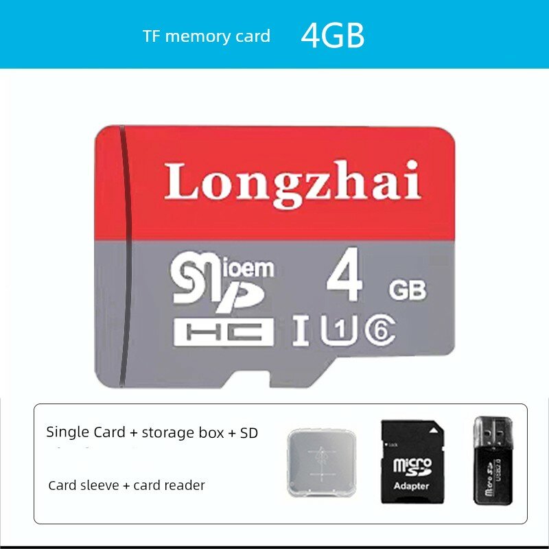 4GB Micro SD Card с защитным кейсом, держателем карты и картридером, оригинальная TF-карта