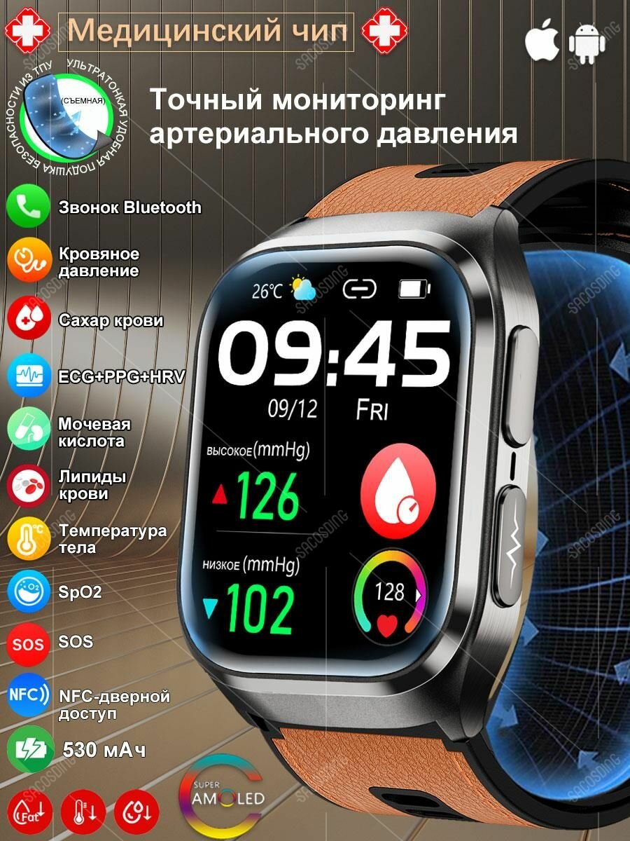 Умные часы с функцией ЭКГ и тонометра: Контроль давления и сердца всегда под рукой