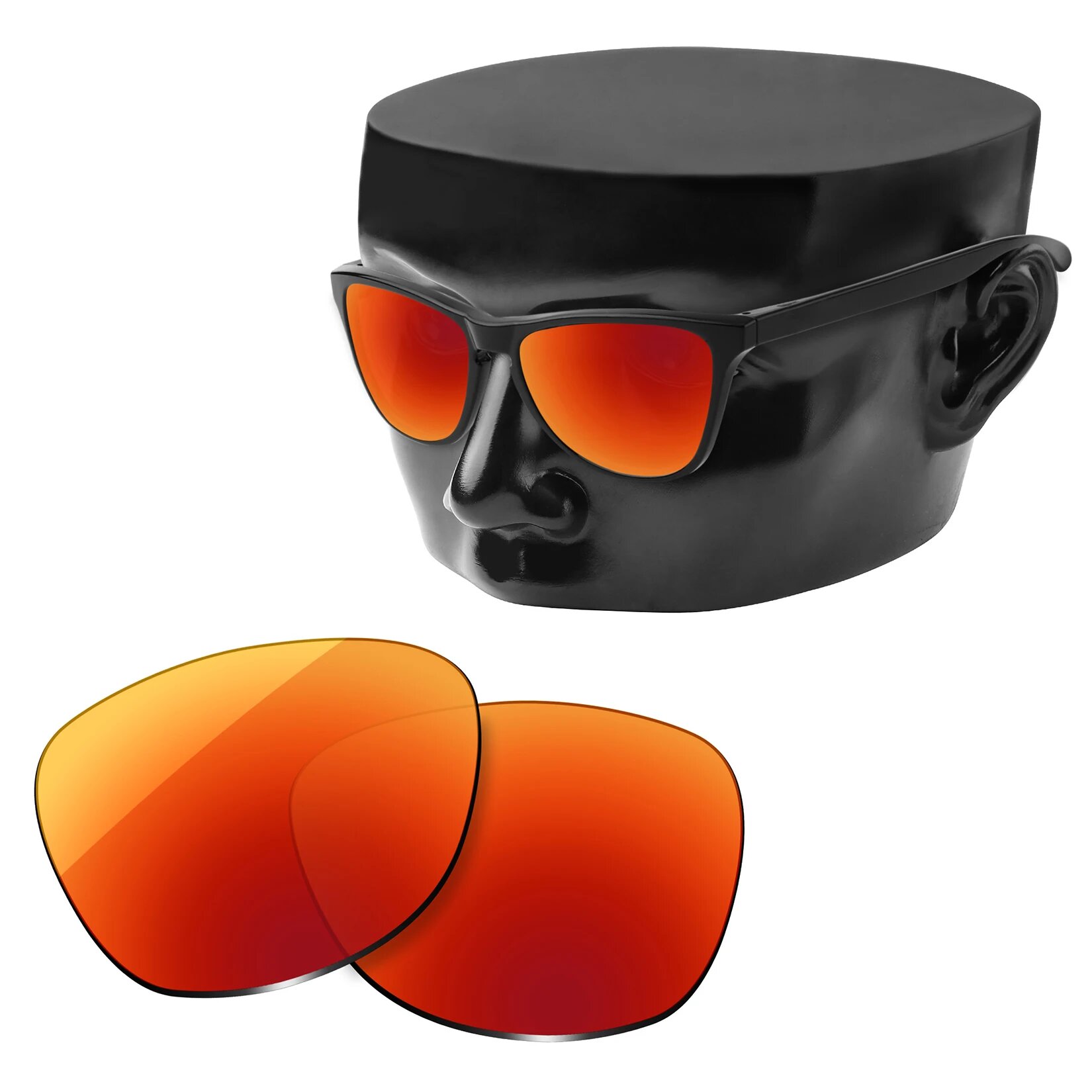 ОOWLIT Линзы Oakley Frogskins Fire Red