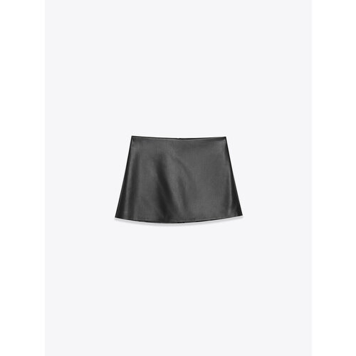фото Юбка befree мини из искусственной кожи, размер xl, черный
