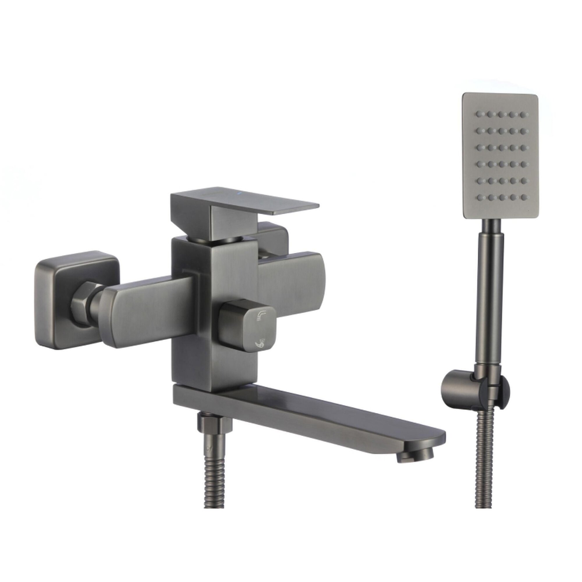 Смеситель для ванны Fmark FS8104Q, керамический картридж, цвет графит