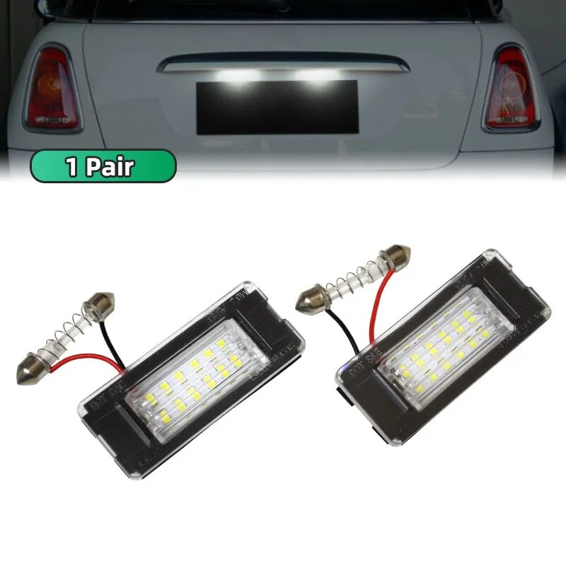 Mini Cooper R56 R57 R58 R59 R50 R52 R53 Светодиодный Светильник Номерного Знака 1 Шт. Белый Автомобильный Светильник Номерног.