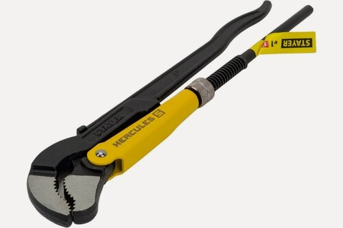 Изображение товара STAYER Hercules-S, №1, 1", 330 мм, трубный ключ с изогнутыми губками, Professional (27311-1)