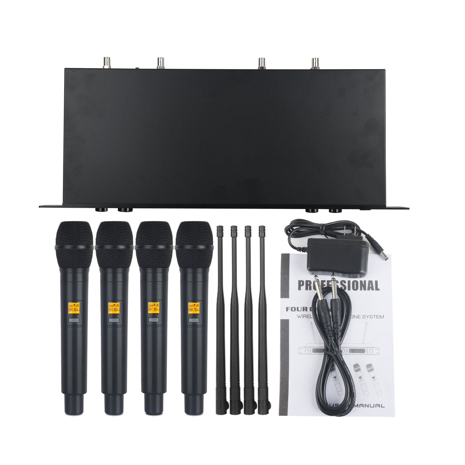 Микрофон XTUGA A140, для вокала и караоке, 4 шт, металлический