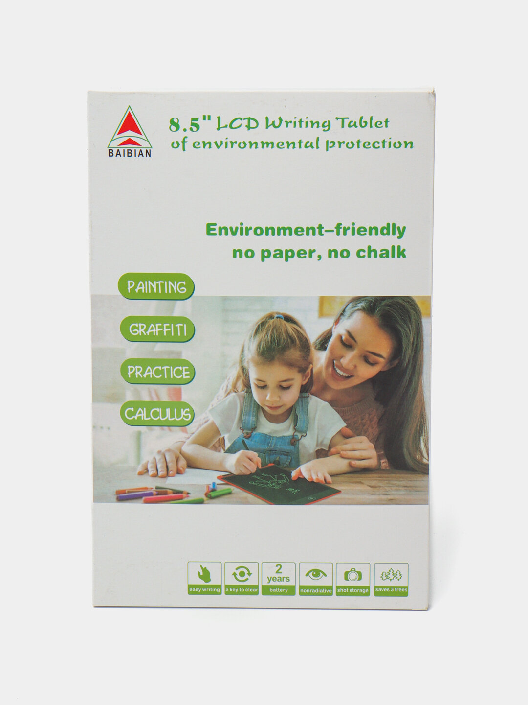 Детский графический LCD планшет для рисования, электронная доска, 10 см — фото 1