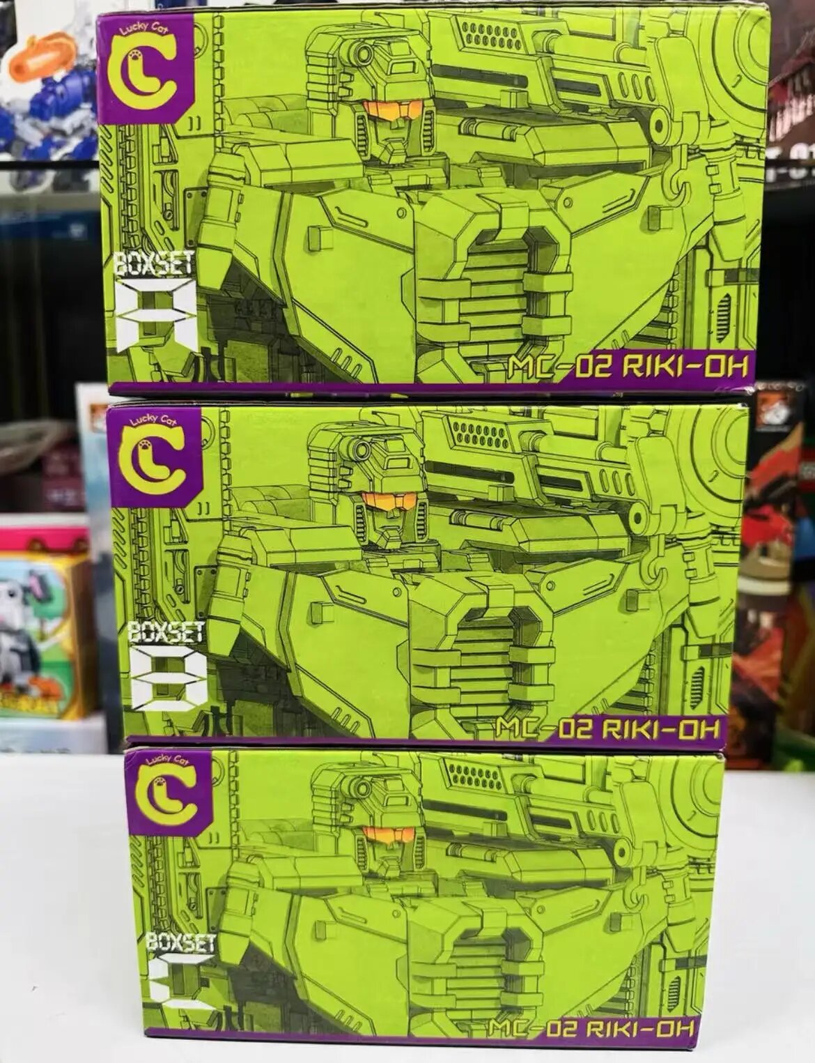 Bandai Lucky Cat Transformation MICRO COSMOS MC-02 RIKI-OH Devastator Фигурка with box