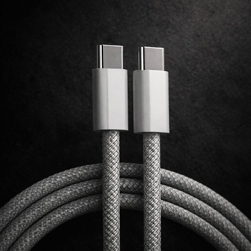 Универсальный зарядный кабель, провод USB Type-C - Type-C, для IOS и Android, 60Вт, 1 метр — фото 1