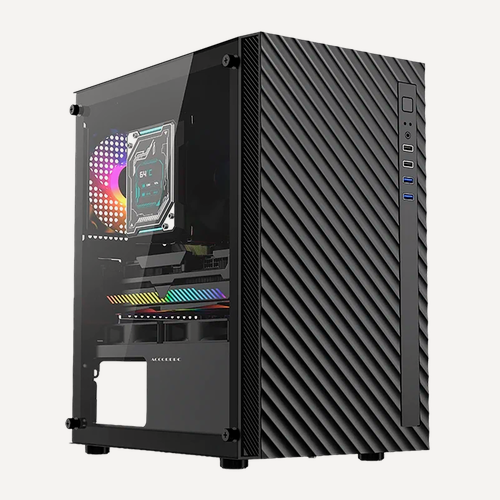 Изображение товара Корпус для ПК ACCORD ACC-508, игровой, mATX, с подсветкой, Mid Tower, без БП, черный