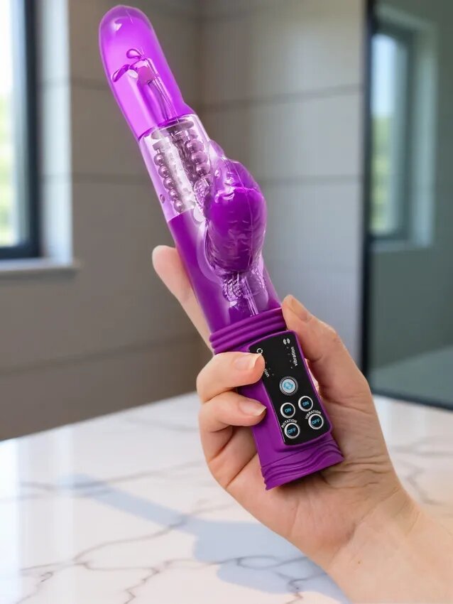 Вибратор с клиторальным стимулятором TOYFA A-Toys, TPR, фиолетовый, 22,5 см