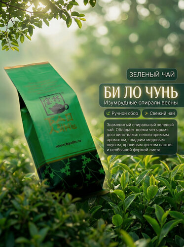Изображение товара Чай зеленый. Изумрудные спирали весны (Би Ло Чунь). 50 гр.