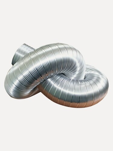 Изображение товара Воздуховод вентиляционный Event алюминиевый гофрированный 80 мм, 3 метра. Круглая гибкая труба для систем вентиляции.