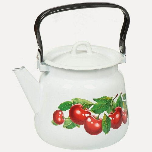 Изображение товара Чайник эмалированный Сибирские товары Вишневый сад С2716 55, 3.5 л