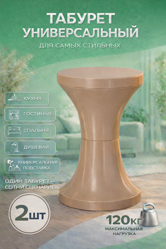 Изображение товара Комплект табуретов DOMSIDE 2 шт. / Табурет складной пластиковый