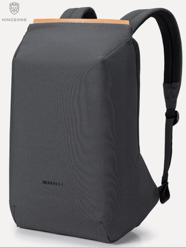 Изображение товара Рюкзак мужской городской, антивор, повседневный, водонепроницаемый, школьный, для ноутбука, KINGSONS тёмно серый