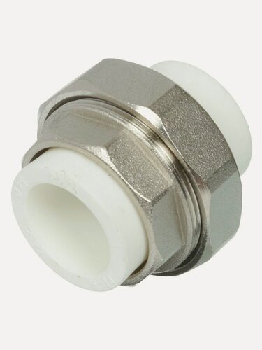 Изображение товара Соединение разъемное РосТурПласт полипропилен d25 мм белое для водоснабжения и отопления