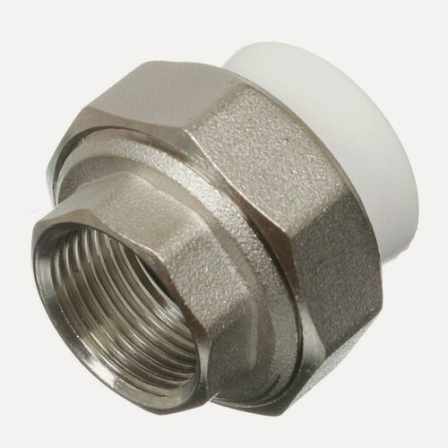 Изображение товара Муфта разъемная Valfex полипропилен d20х1" с внутренней резьбой белая для водоснабжения и отопления