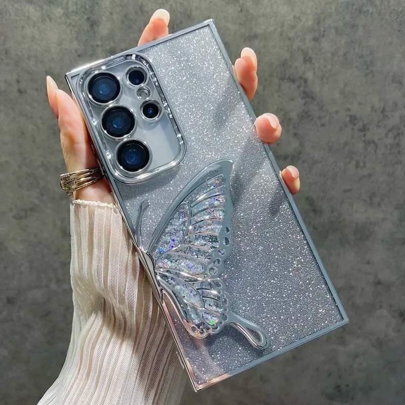 3D-чехол С Блестками И Прозрачным Дизайном Для Samsung Galaxy A Серебряный, Silver, For A57 5G