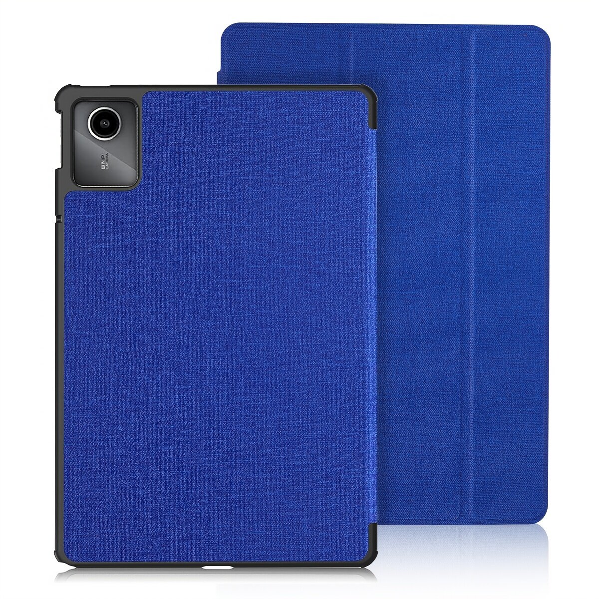 Защитный чехол-книжка из искусственной кожи для планшета Tab M11 (TB-330FU/TB-331) 11 дюймов 2024 года, синий, устойчивый к отпечаткам пальцев, с функцией автоматического пробуждения и сна, ультратонкий жесткий чехол-подставка