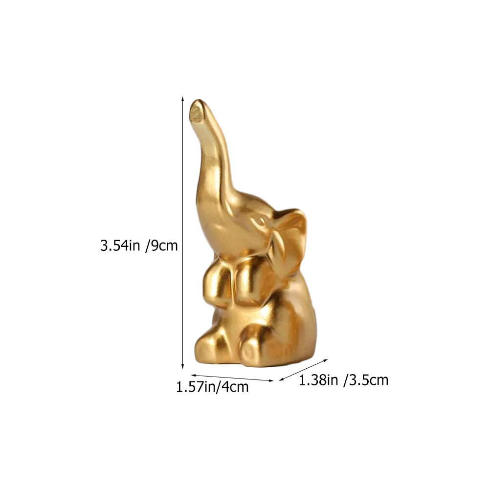 2 Статуэтки Слона Из Резины Винтажное Украса Слона 9.00X4.00X3.50Cm