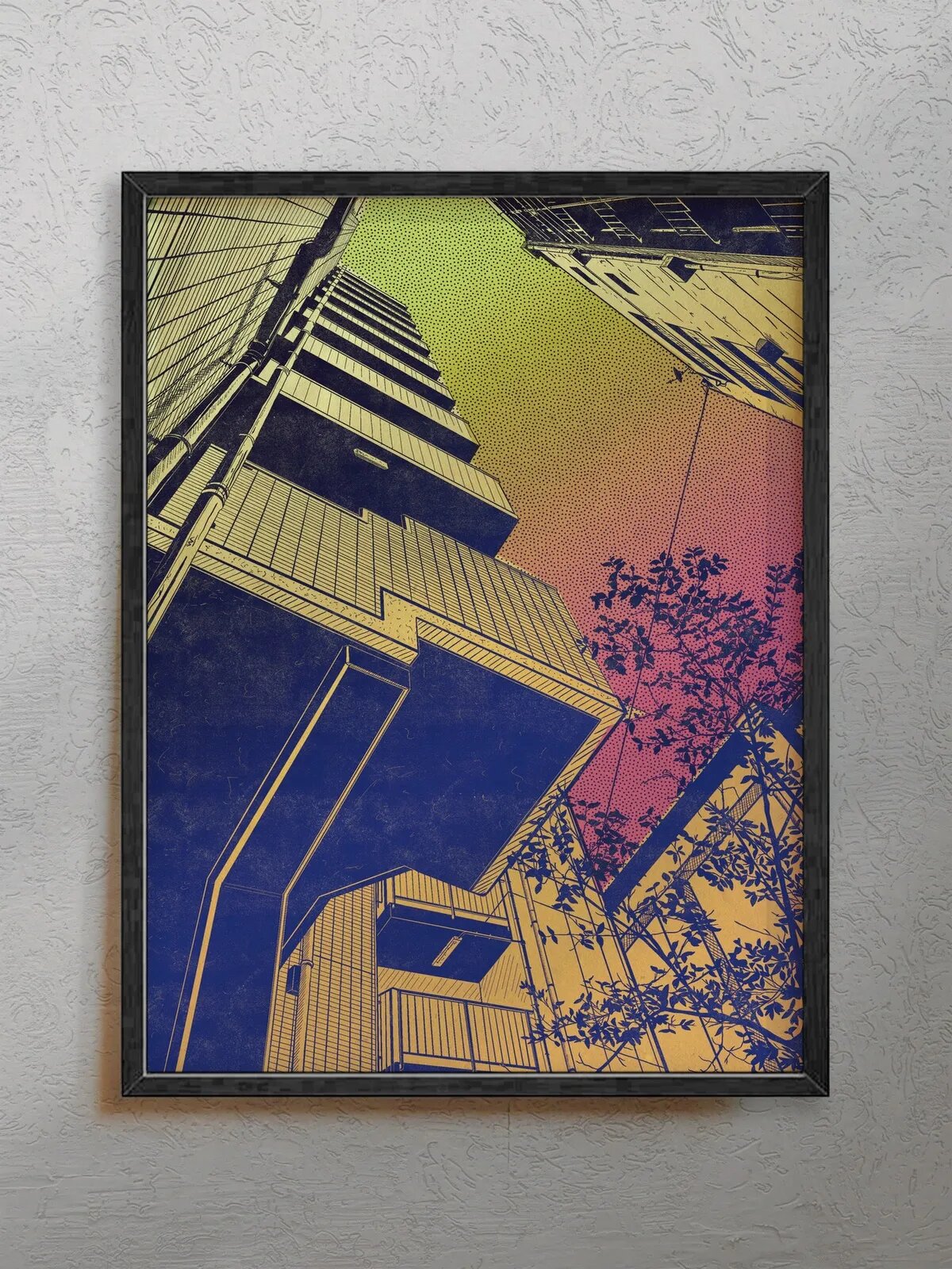 Интерьерный постер "Tatemono" в стиле pinterest, формат 30x40 см