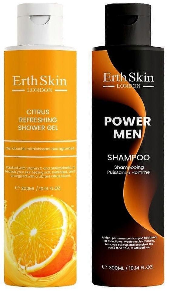 ErthSkin London Косметический набор гель для душа Citrus + шампунь для мужчин Power Men (2х300 мл)