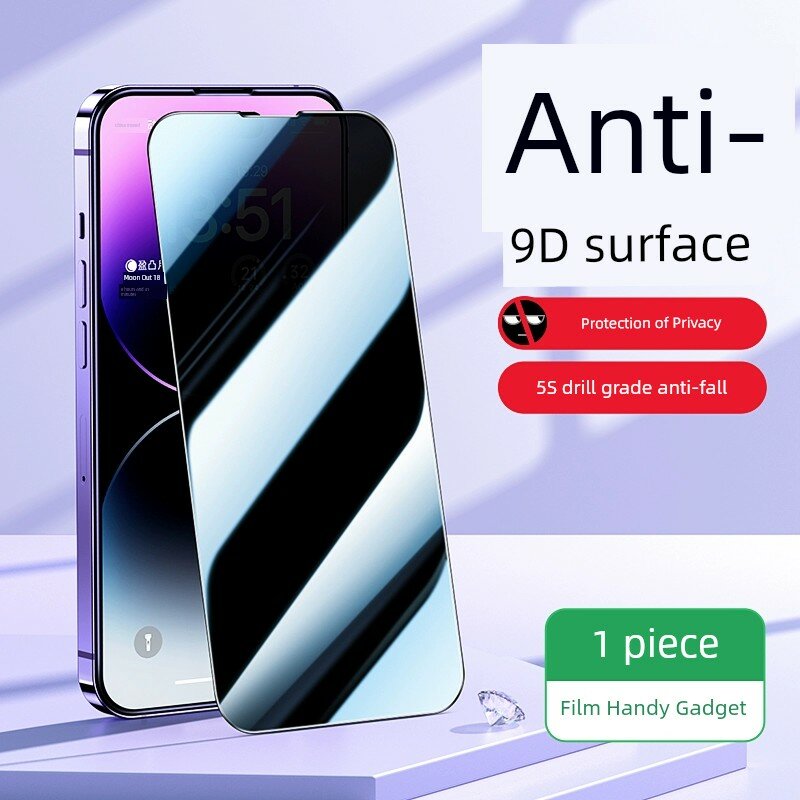 IPhone 14 Plus Анти-блик защитное стекло с 9D изгибом, защита приватности, 1 шт