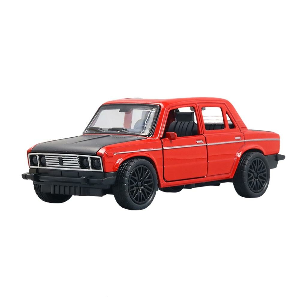 Литая модель автомобиля из металла, красный