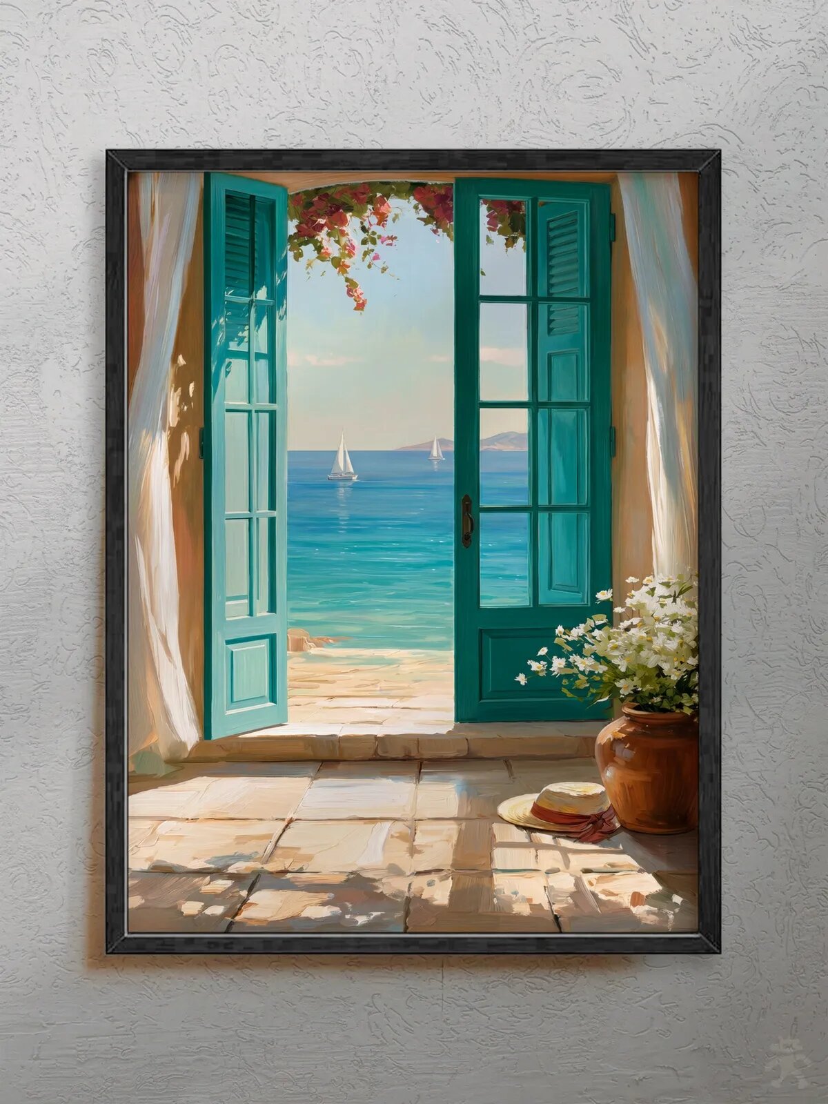 Интерьерный постер "Mediterranean Breeze" в стиле pinterest, формата 30x40 см.